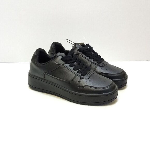 No Boundaries PU Platform Sneaker Women's Size 6 Memory Foam Casual Shoe NWT - Picture 2 of 9